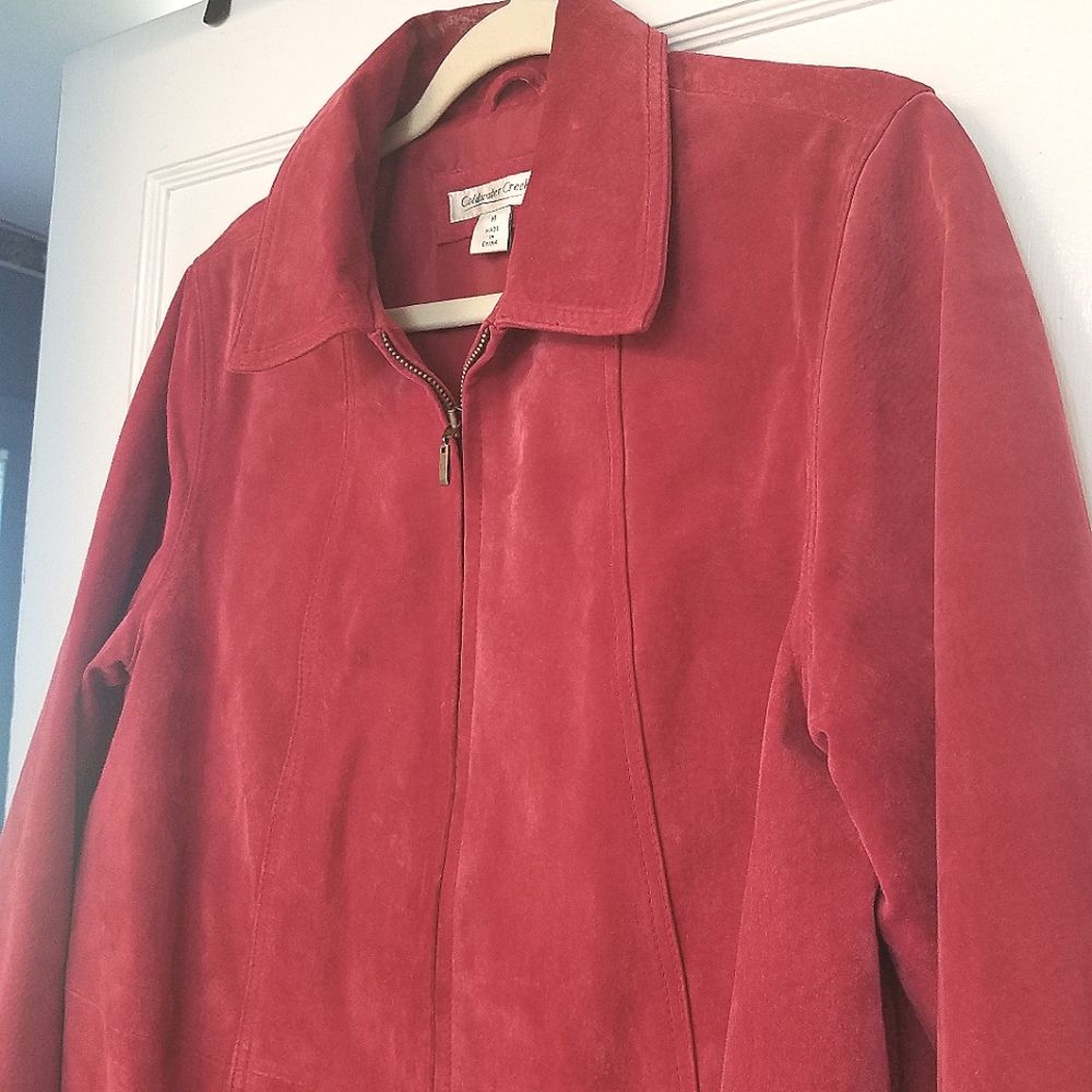 Vintage Leather Suede Coldwater Creek Zip Jacket